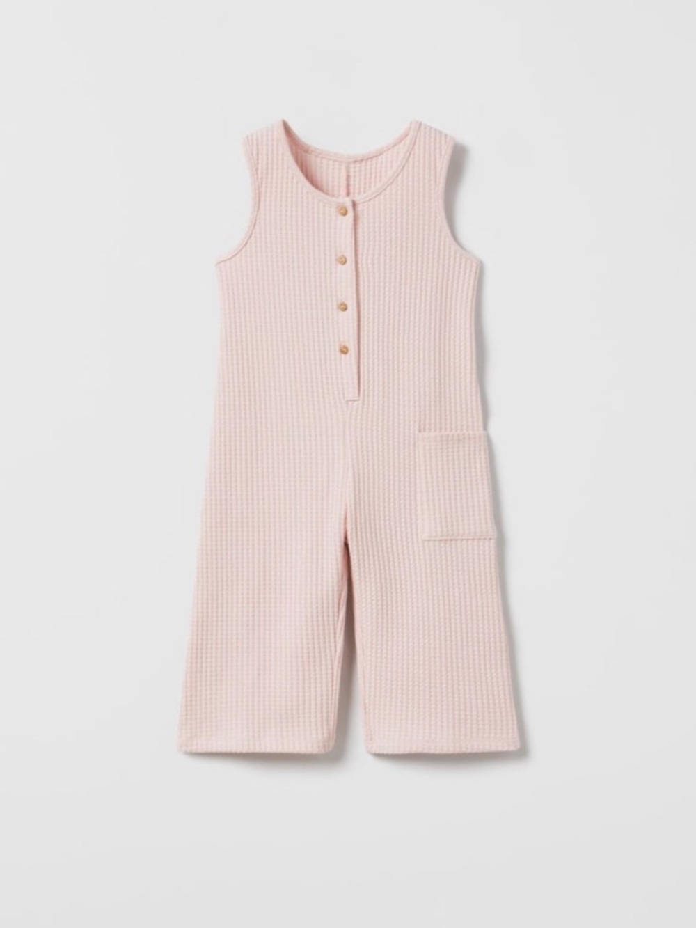 ZARA Waffle Knit Sleeveless Jumpsuit
